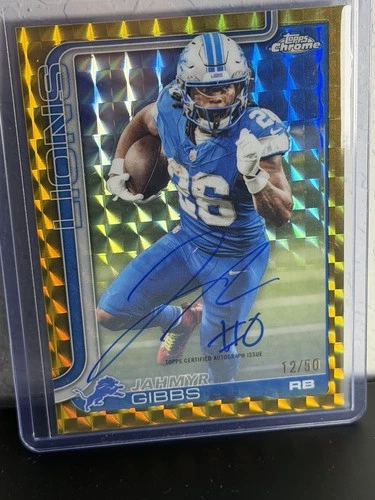 2025 Topps Chrome Jahmyr Gibbs Chrome Autographs (RAW)