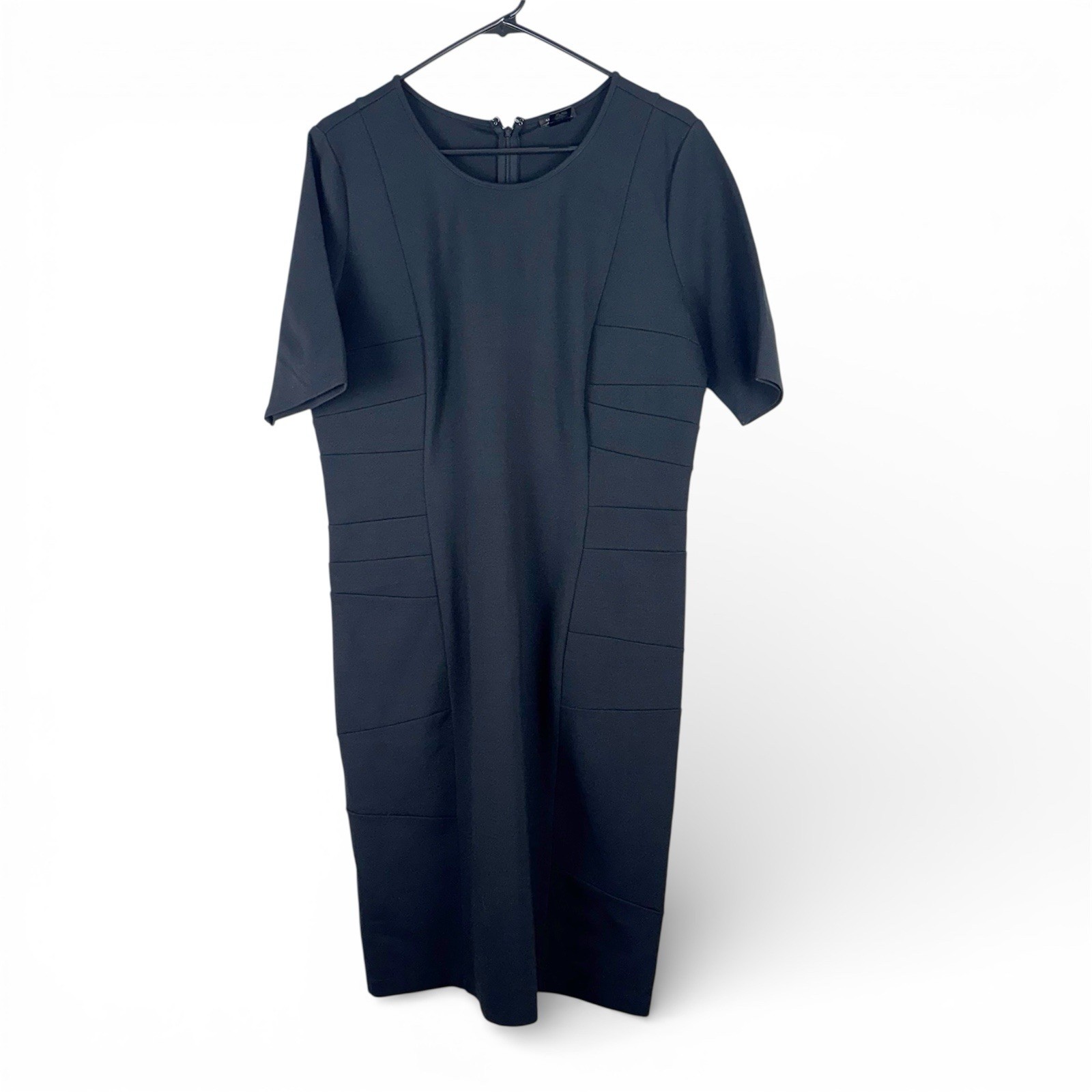 Ann Taylor Women's Short Sleeve Sheath Dress Size 12 Black