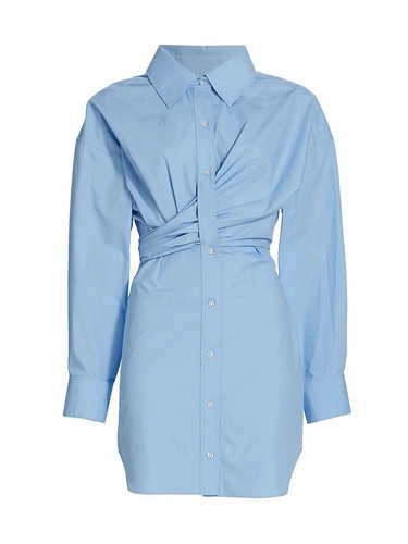Alexander Wang Cross Front Shirt Dress Blue Size 2 NWOT