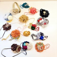 Lot of 15 Hair Headbands Toddler Girls Bows Flowers Some Handmade NOTE