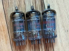 3x Mullard GF2 ECC82 / 12AU7 Tubes Blackburn Branded For Hammond Strong Matched