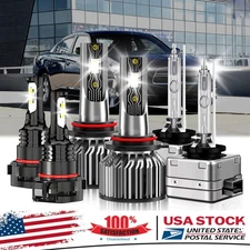 Front LED HID Headlight Bulb+Fog Light Super Bright White For Dodge Charger 2010