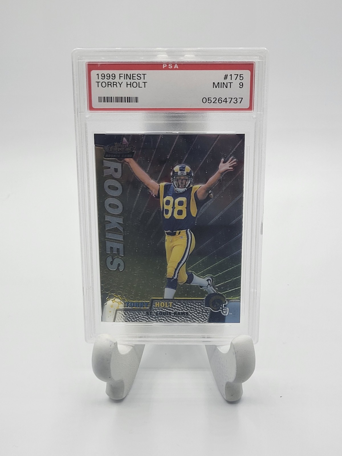 1999 Topps Finest Torry Holt RC #175 - PSA 9 MINT - ROOKIE