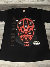 NWOT Vintage 90's 1999 Star Wars Episode 1 Darth Maul Mega Print Shirt XL