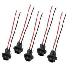 5PCS 194 T10 Bulb Socket with Wire Pigtail, Pre-Wired Harness Connector for