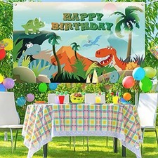 Dinosaur Backdrop 73'' x 48  Dinosaur Birthday Party Photo Op Background
