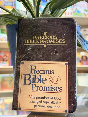 Vintage - Precious Bible Promises - Genuine Leather, Burgundy, gilded gold pages