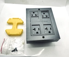 Connectrac Quad Receptacle Device CT.C.PW1.1-Q11-DG Dark Gray 120VAC 20A 60Hz