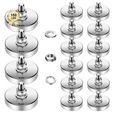 Super Strong Neodymium Round Magnet with M6 Thread Nuts Bolts 150 lb Corrosio...