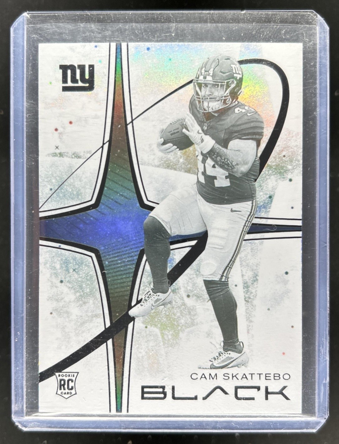 2025 Panini Black Cam Skattebo White Night RC Rookie #21 Giants