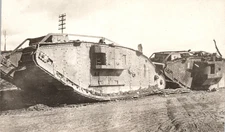 WWI British Tanks Tank Corps Real Photo Postcard RPPC
