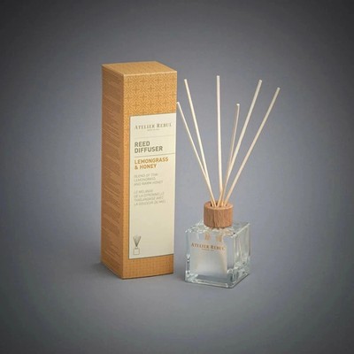 Lemongrass & Honey Reed Diffuser by Atelier Rebul | 120ml | Fast shipping