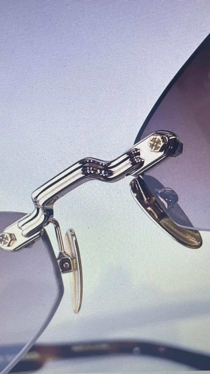 Chrome Hearts Luxury  Eyeglasses  Clear Frame Gold Metal Arms-Unisex. thumbnail 3