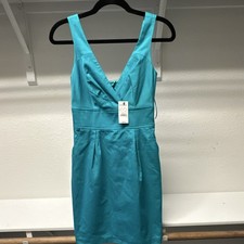 NWT Express Turquoise Sleeveless V-Neck Sheath Dress 0 Work Party $88