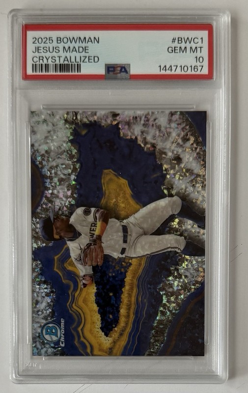 Jesus Made 2025 Bowman Crystallized PSA 10