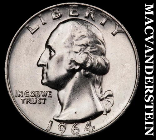 1964 Washington Quarter- Silver- Scarce High Grade Luster No Reserve #J2490
