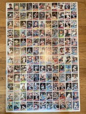 1985 Topps Baseball Uncut Sheet Schmidt Yount Seaver Mattingly (132 Cards) *US65