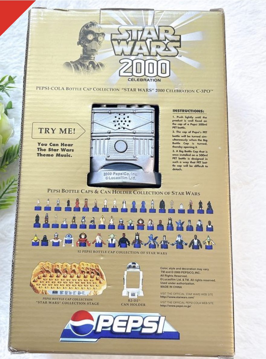 Star Wars Pepsi 2000 Limited C-3PO Can Holder Japan Promo