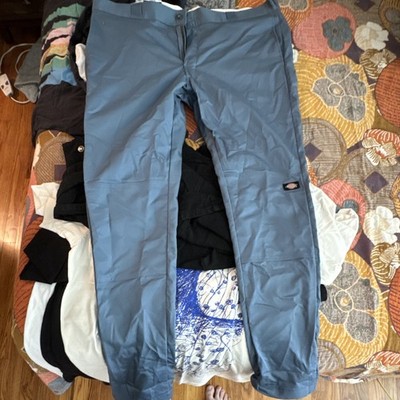 Dickies Men s Blue Skinny Straight Workwear Pants Twill Cotton Blend 40 WP873SL