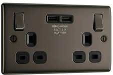 BG Nexus Sockets White, Brushed Steel, Black Nickel, Chrome Grey Full Range.