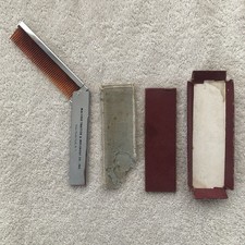 Vintage Malvese Tractor & Implement, New Hyde Park foldable comb w case/NICE