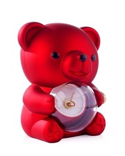 Bear with Preserved Rose, Gifts for Her, Real Rose Flower in Bear Belly Red