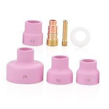 Alumina Ceramic Welding Cup Set, 12 14 16 24 Cups 0.1in Thickness Gas Lens Kit