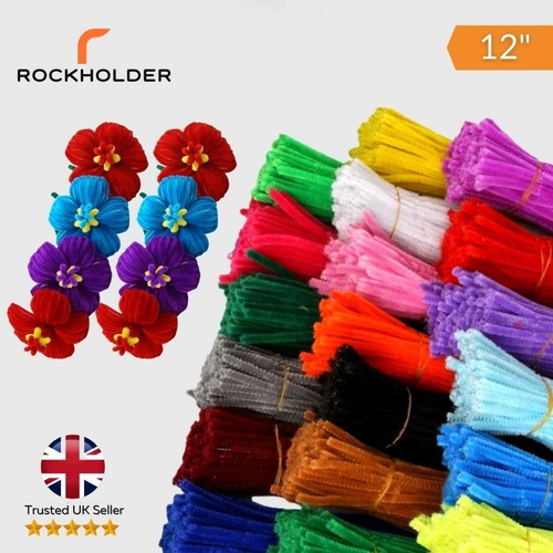 Chenille Craft Stems Pipe Cleaners 12" 30cm Free Post 10 20 50 100 200pk - Bild 2 von 11