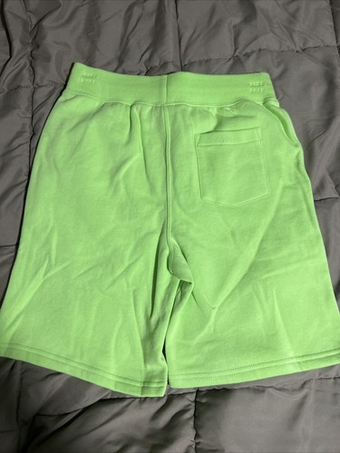 Polo Ralph Lauren Bear Player Fleece Sweat Lime Green Shorts Boys Youth L 14-16 - Picture 4 of 5
