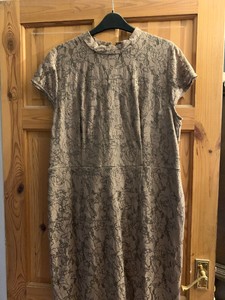 Brown / Gold Lace Dress | eBay