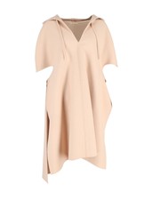 Jil Sander Hooded Cape In Nude Wool Eu34