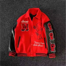 Custom Varsity Jacket   Leather Sleeves Personalized Letterman Jacket for Men