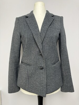 Closed Tweed Blazer Jackett Jacke Gr M Fischgrätenmuster Sakko 7182