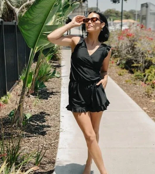 Badestrampler mit integriertem BH und Leggings, Badeoverall mit integriertem BH - Bild 2 von 4