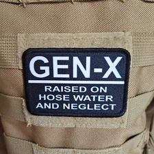 Gen x meme patch  2"x3" hook & loop backing morale patch