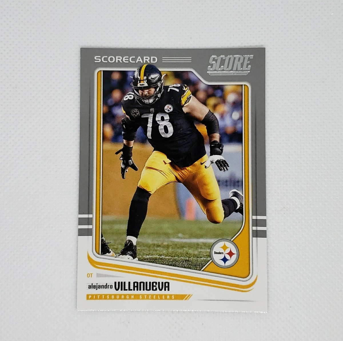 2018 Score Scorecard #274 Alejandro Villanueva Pittsburgh Steelers