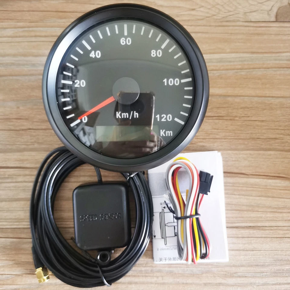 85mm 120kph GPS Speedometer for Car Marine with Left Right and High Beam Red LED - Image 2 of 4