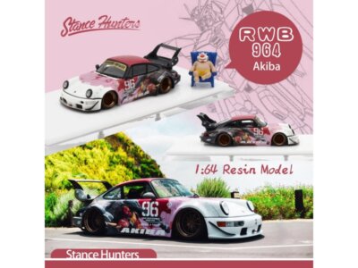 ミニカー STANCE HUNTERS RWB964 1/64 PORSCHE RWB 964 + Figure / RESIN - AKIBA - Stance Hunters 1