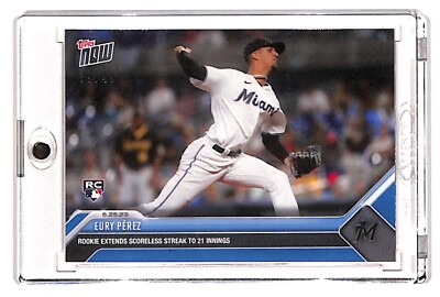 2023 MLB Topps Now Eury Perez Rookie BLUE PARALLEL 39/49 SSP Marlins #497 RC  