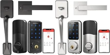 SMONET Front Door Lock Handle Set Keyless Entry Digital Keypad Smart Deadbolt US