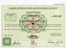 DARBO AG 1990 naturalny dżem Stans Görz Tirol Piller Wiedeń Austria 100 ÖS