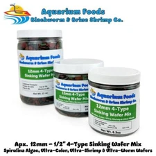4-Type Wafer Mix. Spirulina, Ultra-Color Enhancing, Ultra-Shrimp, Ultra-Worm JAR
