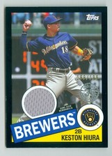 2020 Topps Series 1 1985 Topps Jersey Relic Black Keston Hiura #199/199 Brewers
