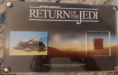 STAR WARS ROTJ  SCREEN USED JABBA SAIL BARGE AWENING PIECE WITH COA