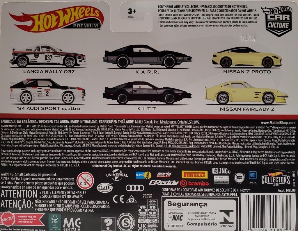 1/18 1/43K.I.T.T. & K.A.R.R. ミニカーセット Mattel Night Rider K.I.T.T/K.A.R.R Diecast Car - Black (HCY74