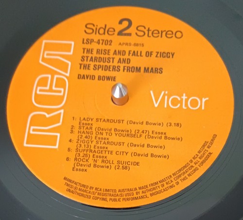 David Bowie – Rise And Fall Of Ziggy Stardust And The Spiders - LP record VG+ - Picture 4 of 4