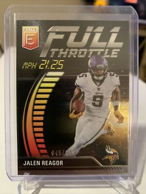 2023 Panini DONRUSS ELITE JALEN REAGOR FULL THROTTLE Silver /349 Vikings Fat-JR