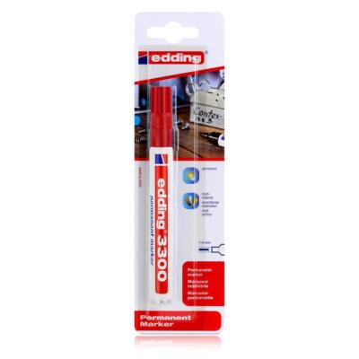 edding 3300 Permanent Marker rot Spitze 1-5mm wasserfest, wischfest (1er Pack)