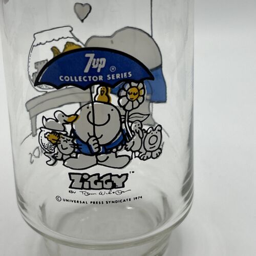1974 Ziggy 7Up Collector Series “Here’s To Good Friends” Fish Glass - Picture 4 of 10