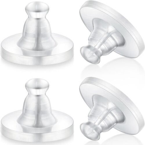 Earring Backs Rubber,100pcs Soft Clear Earring Backs for Studs,Hypoallergenic